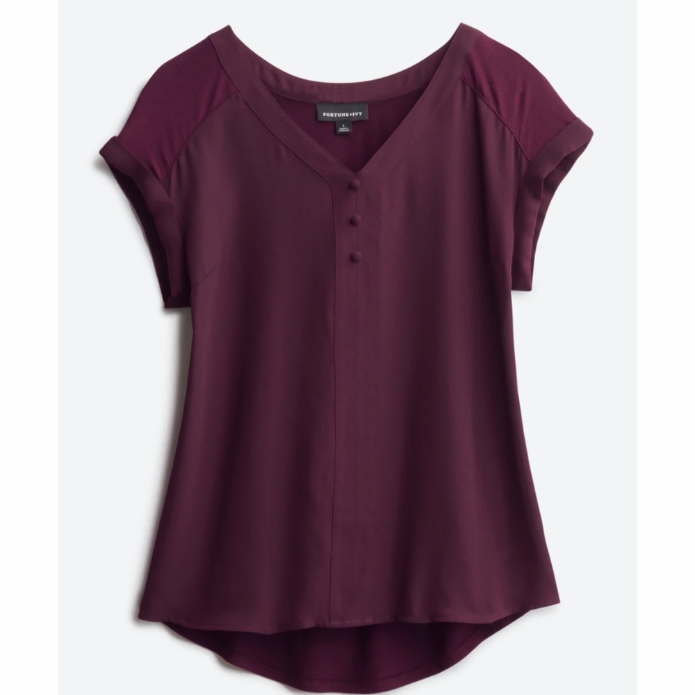 Helina Mixed Material Blouse